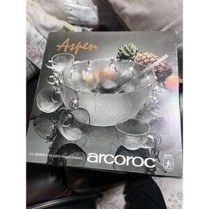 Vintage Rare  Aspen Arcoroc Made In France- Service & Punch Set- 26 Pieces